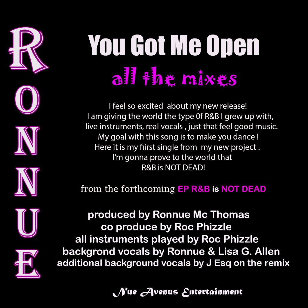 Male Pop Sensation Ronnue Drops New Single