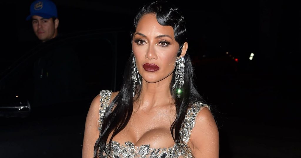 Nicole Scherzinger Steps Out in a Crystal Naked Dress For