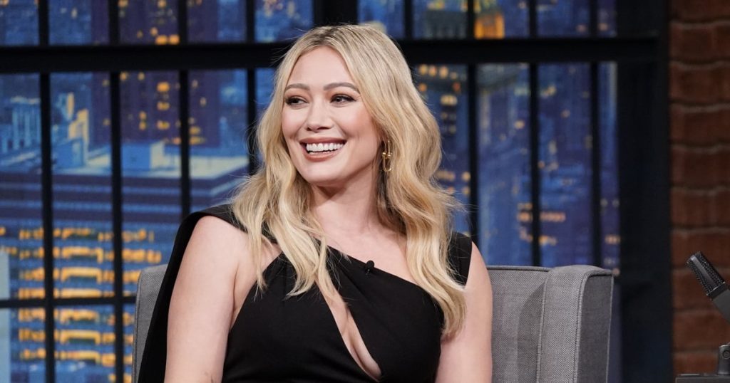 Hilary Duff Wears a Sultry Chest-Cutout Dress For a Late-Night