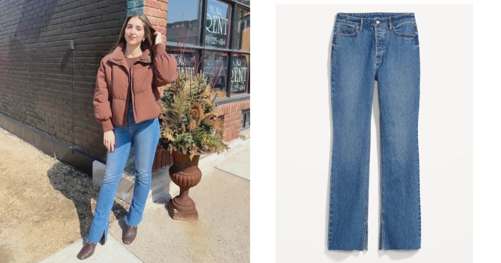 These  Old Navy Split-Hem Jeans Are Almost as Comfortable