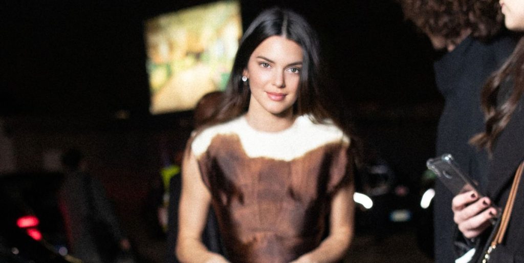 Kendall Jenner Went Out in an Elegant Brown Dress With