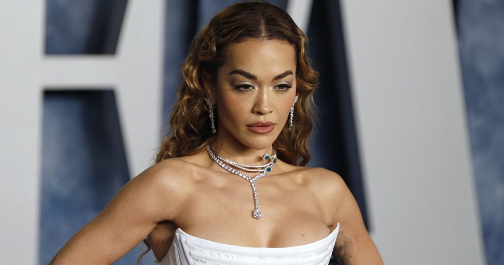 Rita Ora’s Naked Top Is Held Together by Tiny Beads