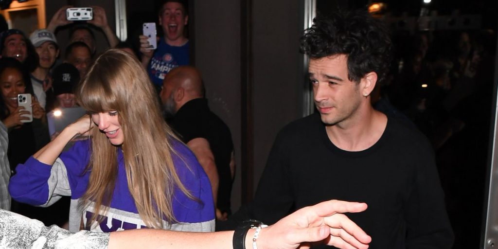 Taylor Swift and Matty Healy Were Photographed Leaving Her Party