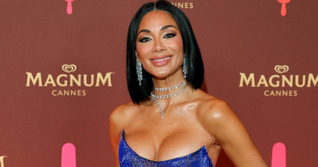 Nicole Scherzinger Stuns in a Naked Dress With a Thigh-High