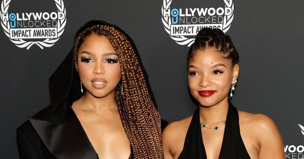 Chlöe and Halle Bailey Have a Matching Sister Moment in