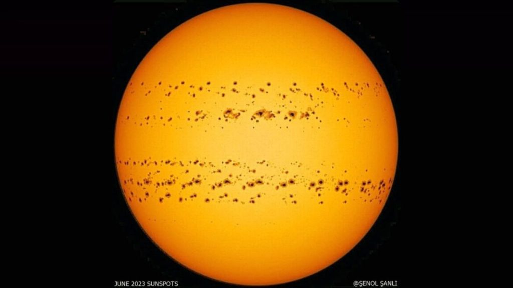 Sunspot numbers hit 20-year high, indicating the sun is fast