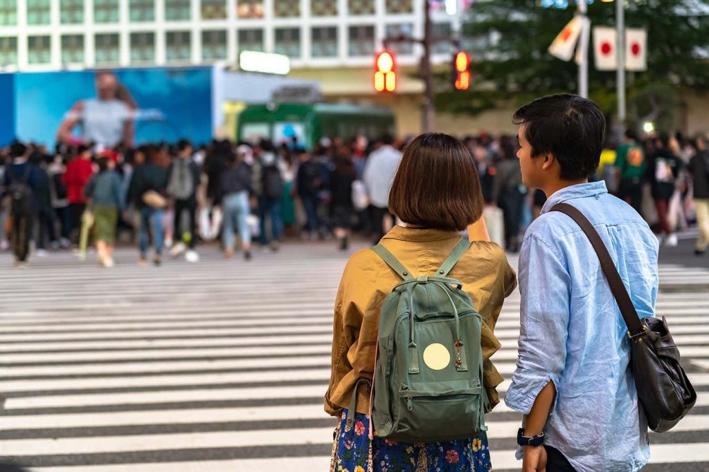 Couples collide with fewer people on walks than pairs of