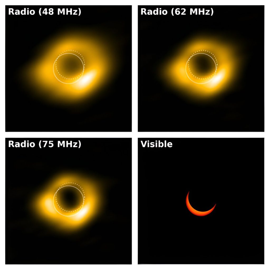 A solar ‘radio eclipse’ ring of fire