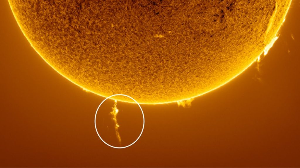 ‘A wonderful spectacle’: Photographer snaps rare solar eruption as ‘magnetic