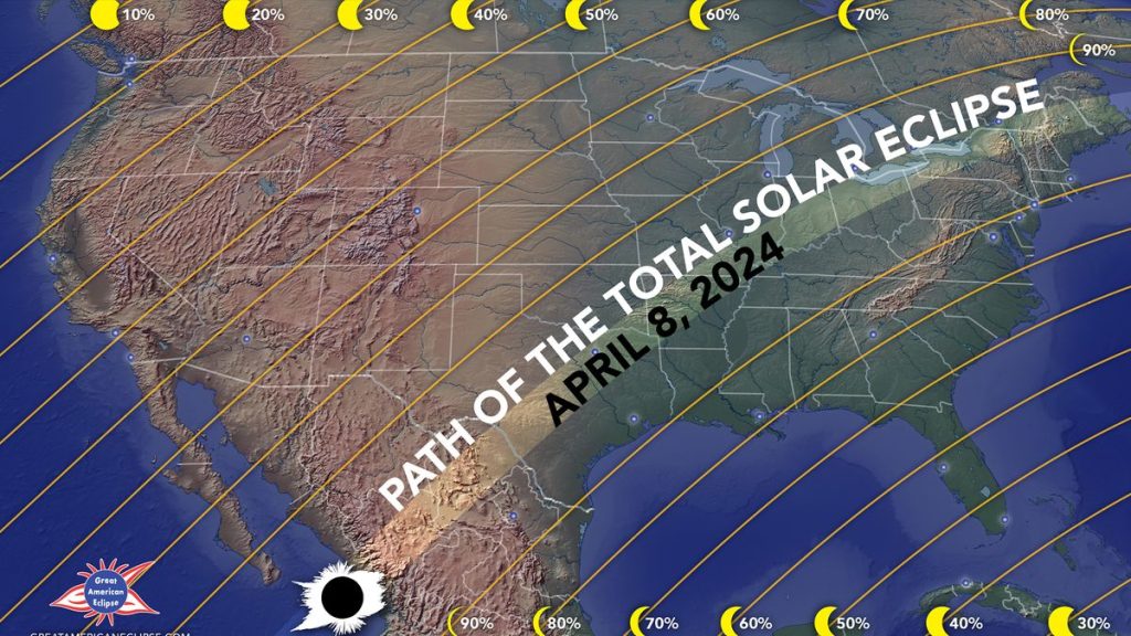 2024 solar eclipse map: Where to see the eclipse on